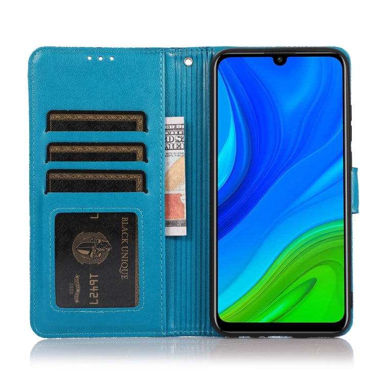 For Huawei P smart 2020 Skin Feel Embossed Sunflower Horizontal Flip Leather Case with Holder & Card Slots & Wallet & Lanyard