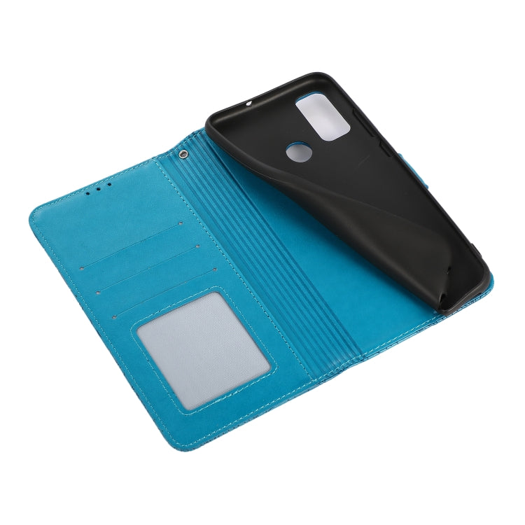 For Huawei P smart 2020 Skin Feel Embossed Sunflower Horizontal Flip Leather Case with Holder & Card Slots & Wallet & Lanyard