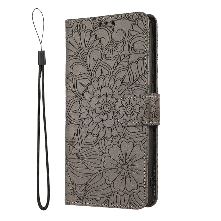 For Huawei P smart 2020 Skin Feel Embossed Sunflower Horizontal Flip Leather Case with Holder & Card Slots & Wallet & Lanyard