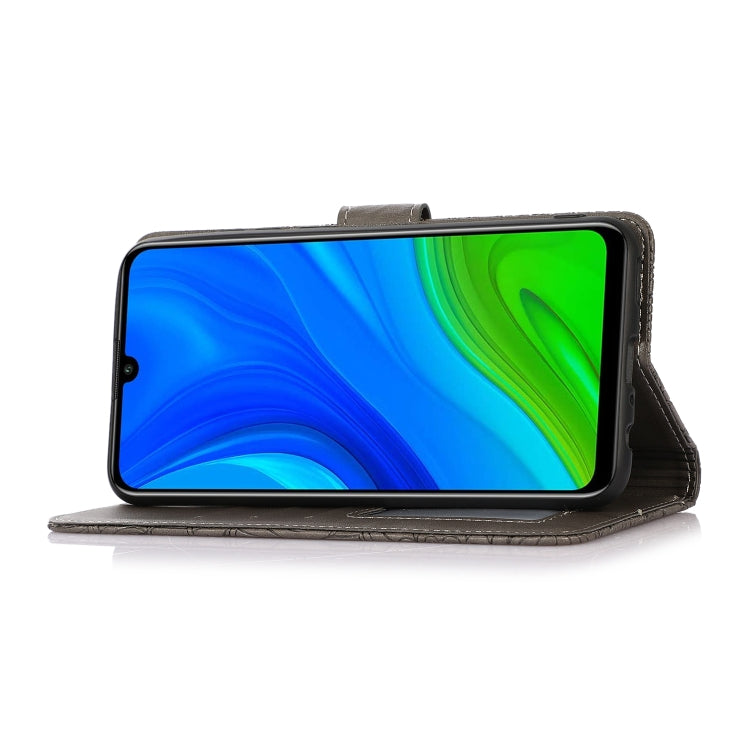 For Huawei P smart 2020 Skin Feel Embossed Sunflower Horizontal Flip Leather Case with Holder & Card Slots & Wallet & Lanyard