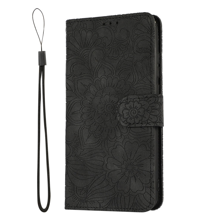 For Huawei P smart 2020 Skin Feel Embossed Sunflower Horizontal Flip Leather Case with Holder & Card Slots & Wallet & Lanyard