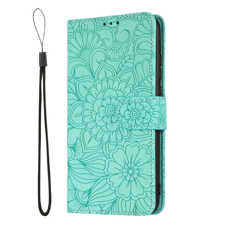 For Huawei P smart 2020 Skin Feel Embossed Sunflower Horizontal Flip Leather Case with Holder & Card Slots & Wallet & Lanyard