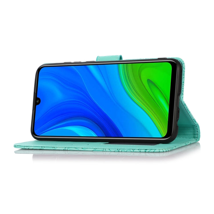 For Huawei P smart 2020 Skin Feel Embossed Sunflower Horizontal Flip Leather Case with Holder & Card Slots & Wallet & Lanyard