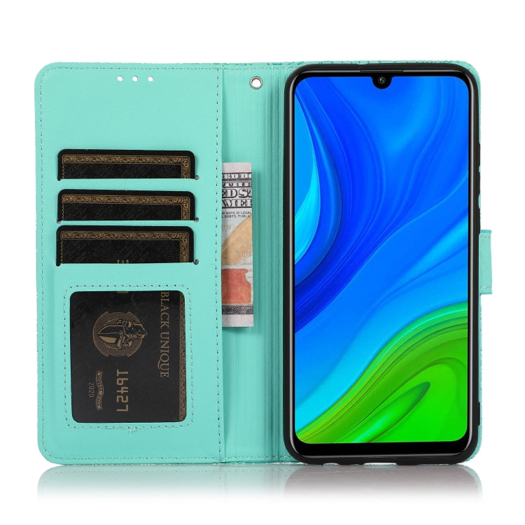 For Huawei P smart 2020 Skin Feel Embossed Sunflower Horizontal Flip Leather Case with Holder & Card Slots & Wallet & Lanyard