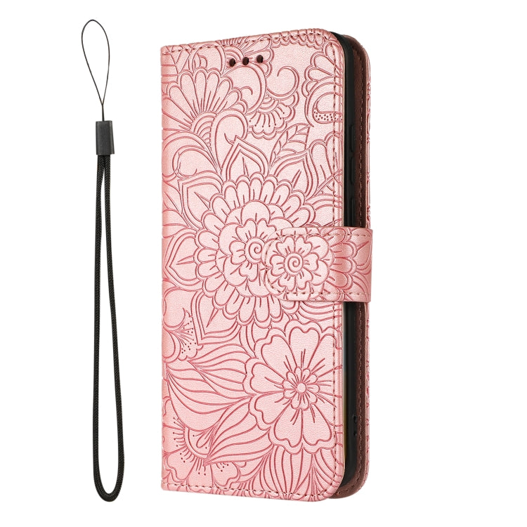 For Huawei P40 Pro Skin Feel Embossed Sunflower Horizontal Flip Leather Case with Holder & Card Slots & Wallet & Lanyard
