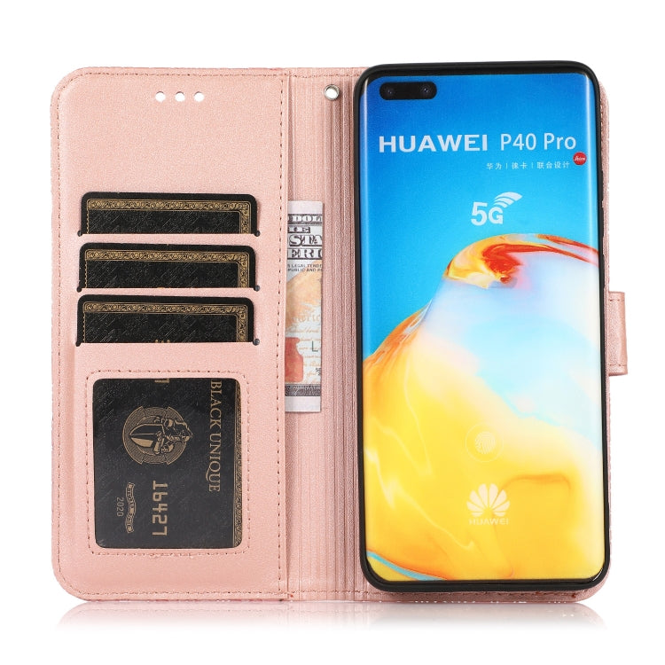 For Huawei P40 Pro Skin Feel Embossed Sunflower Horizontal Flip Leather Case with Holder & Card Slots & Wallet & Lanyard