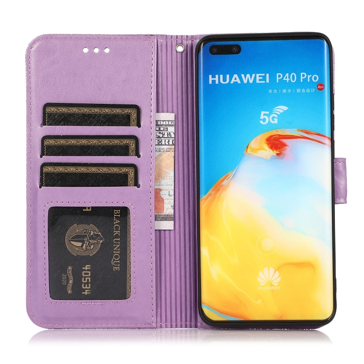 For Huawei P40 Pro Skin Feel Embossed Sunflower Horizontal Flip Leather Case with Holder & Card Slots & Wallet & Lanyard