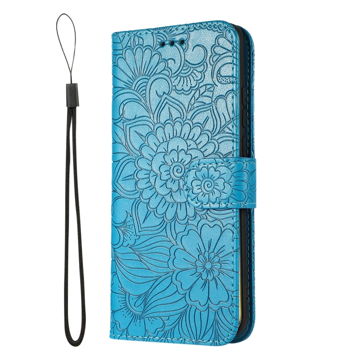 For Huawei P40 Pro Skin Feel Embossed Sunflower Horizontal Flip Leather Case with Holder & Card Slots & Wallet & Lanyard