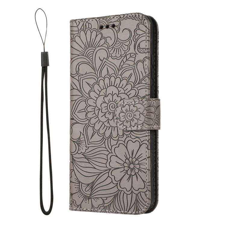 For Huawei P40 Pro Skin Feel Embossed Sunflower Horizontal Flip Leather Case with Holder & Card Slots & Wallet & Lanyard