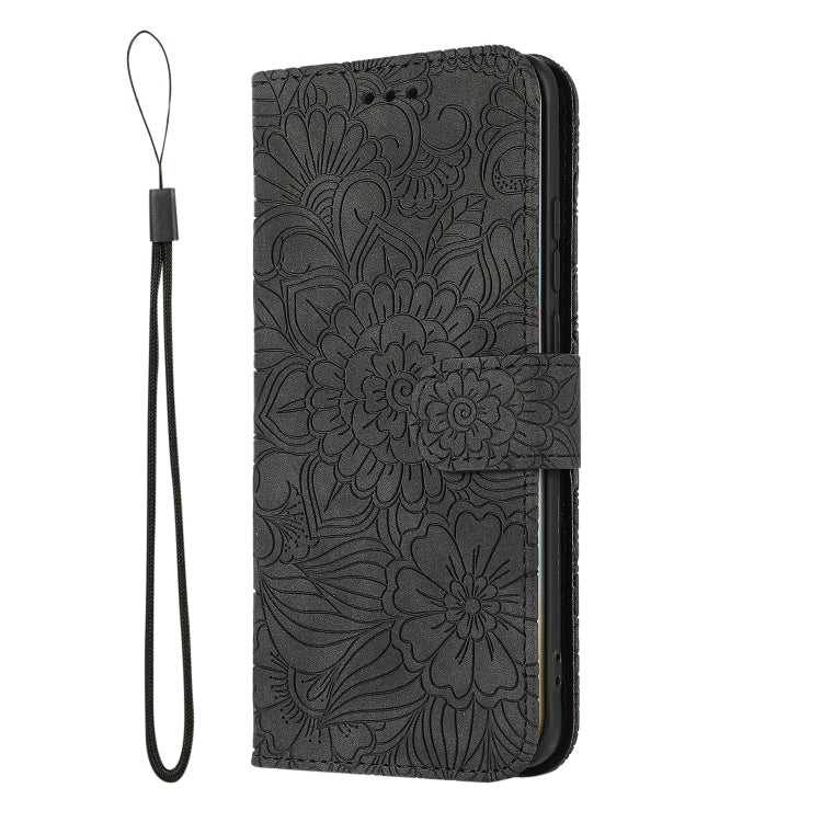 For Huawei P40 Pro Skin Feel Embossed Sunflower Horizontal Flip Leather Case with Holder & Card Slots & Wallet & Lanyard