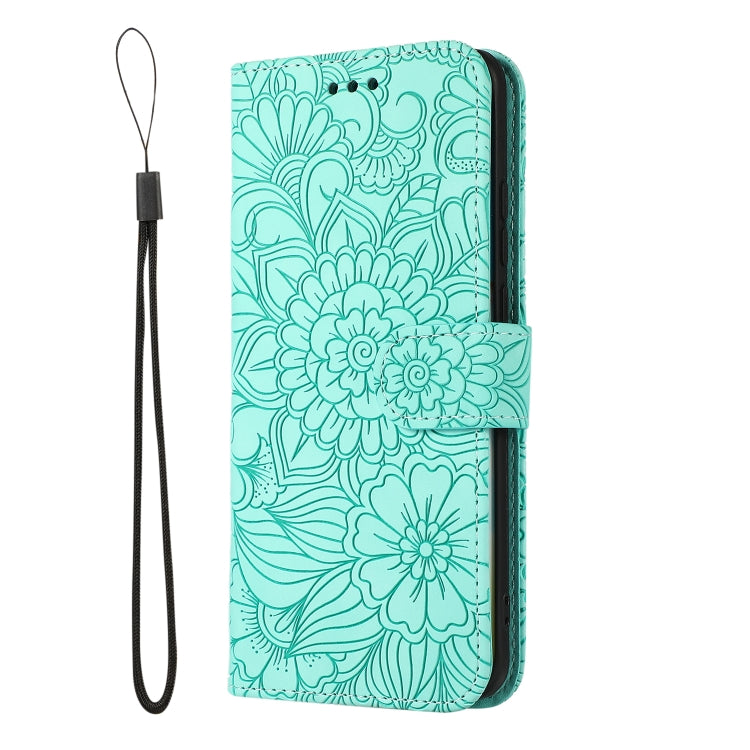 For Huawei P40 Pro Skin Feel Embossed Sunflower Horizontal Flip Leather Case with Holder & Card Slots & Wallet & Lanyard