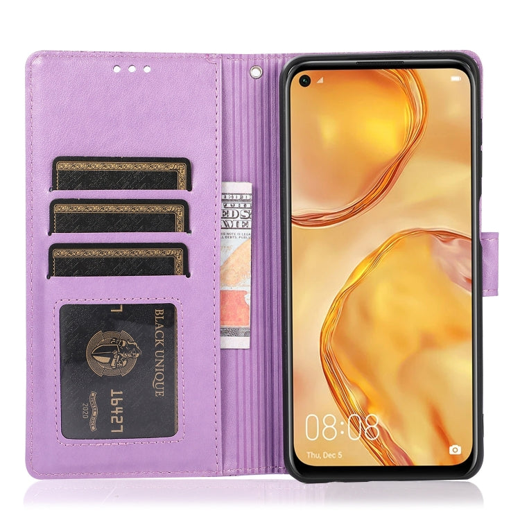 For Huawei P40 lite Skin Feel Embossed Sunflower Horizontal Flip Leather Case with Holder & Card Slots & Wallet & Lanyard