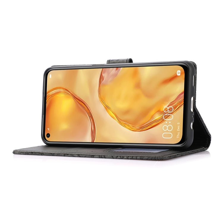 For Huawei P40 lite Skin Feel Embossed Sunflower Horizontal Flip Leather Case with Holder & Card Slots & Wallet & Lanyard