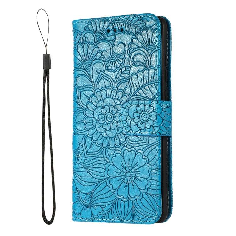 For Huawei P30 Skin Feel Embossed Sunflower Horizontal Flip Leather Case with Holder & Card Slots & Wallet & Lanyard