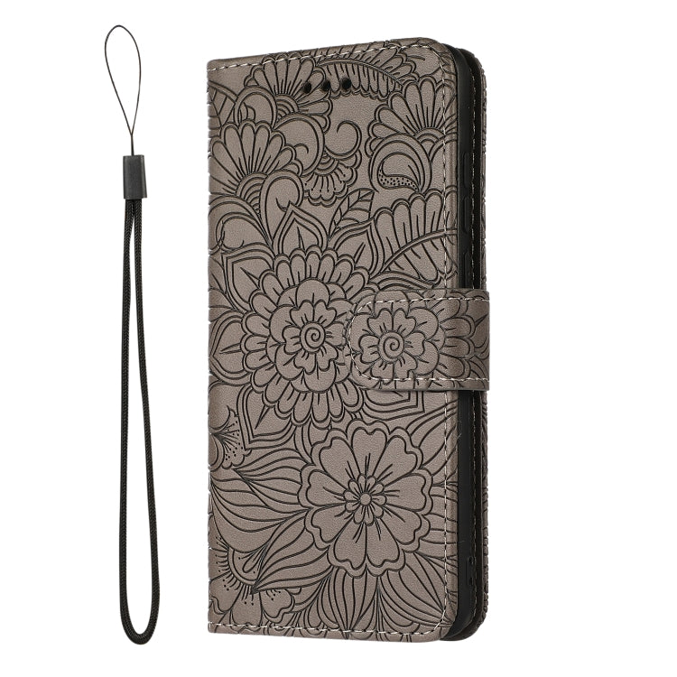 For Huawei P30 Skin Feel Embossed Sunflower Horizontal Flip Leather Case with Holder & Card Slots & Wallet & Lanyard