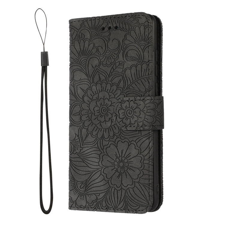For Huawei P30 Skin Feel Embossed Sunflower Horizontal Flip Leather Case with Holder & Card Slots & Wallet & Lanyard