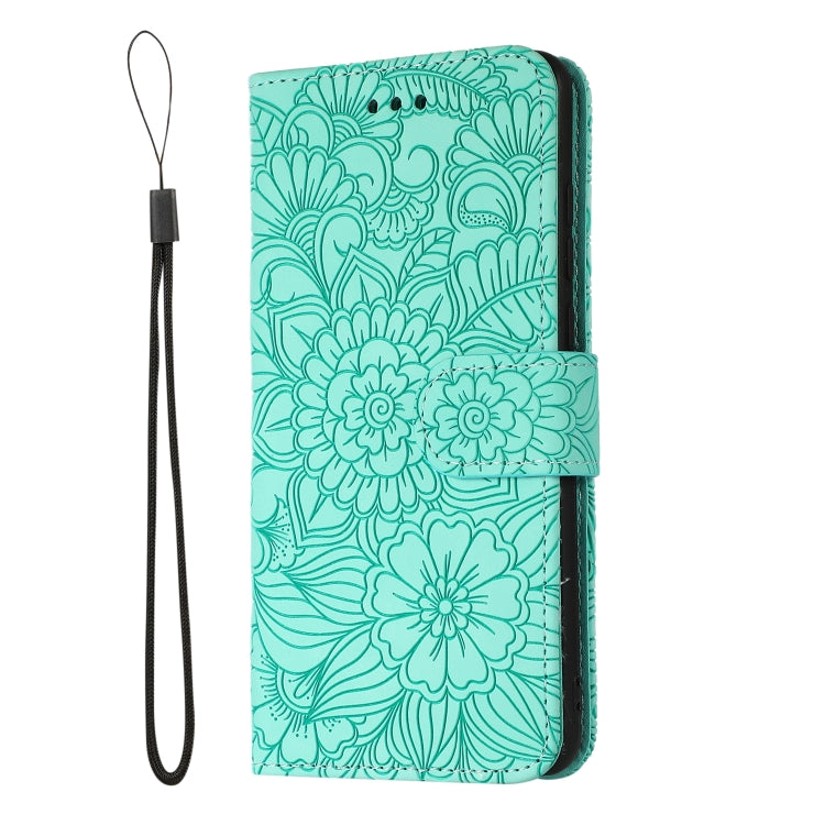 For Huawei P30 Skin Feel Embossed Sunflower Horizontal Flip Leather Case with Holder & Card Slots & Wallet & Lanyard