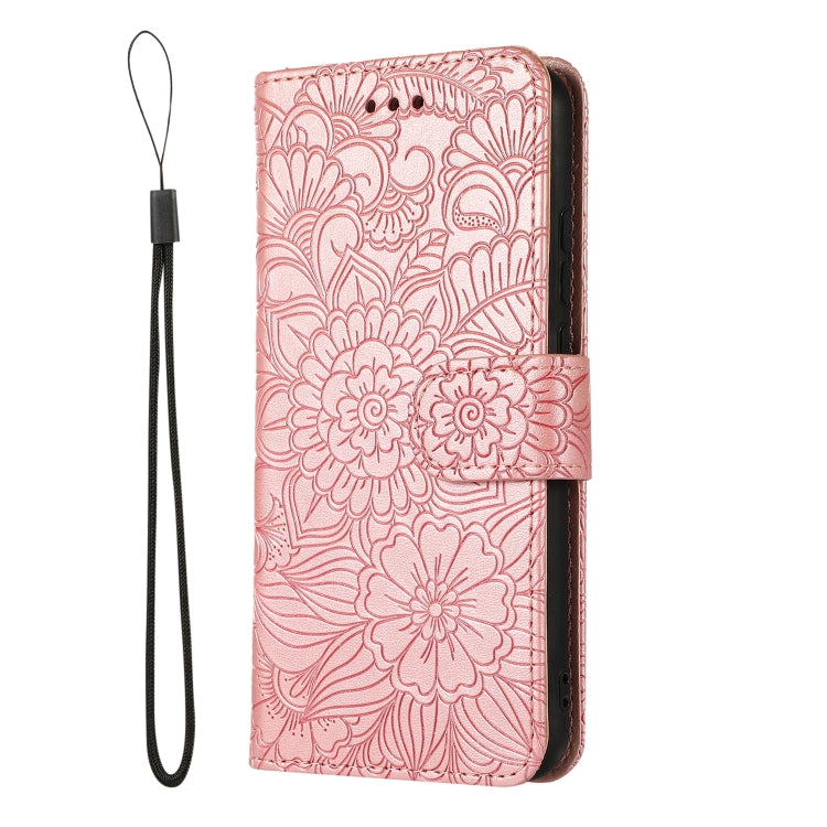 For Huawei P20 lite Skin Feel Embossed Sunflower Horizontal Flip Leather Case with Holder & Card Slots & Wallet & Lanyard