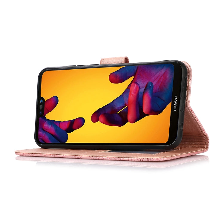 For Huawei P20 lite Skin Feel Embossed Sunflower Horizontal Flip Leather Case with Holder & Card Slots & Wallet & Lanyard