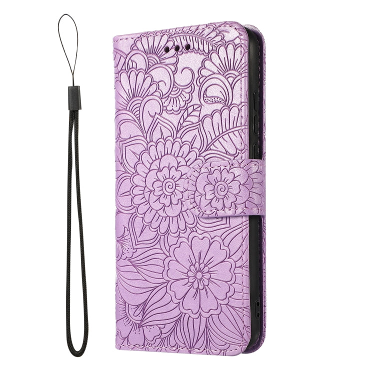 For Huawei P20 lite Skin Feel Embossed Sunflower Horizontal Flip Leather Case with Holder & Card Slots & Wallet & Lanyard