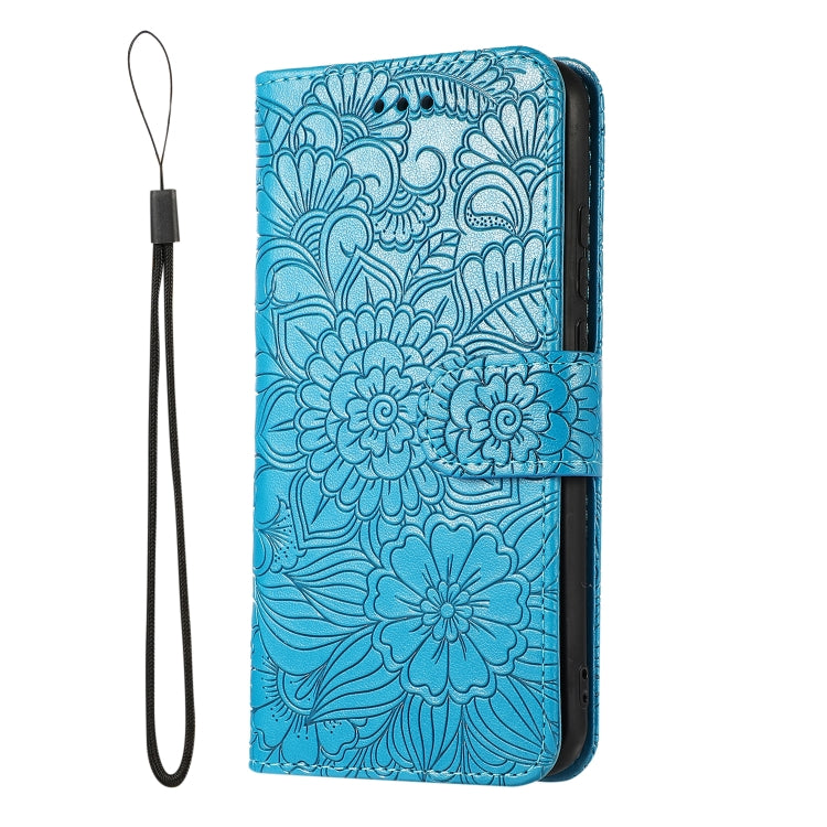 For Huawei P20 lite Skin Feel Embossed Sunflower Horizontal Flip Leather Case with Holder & Card Slots & Wallet & Lanyard