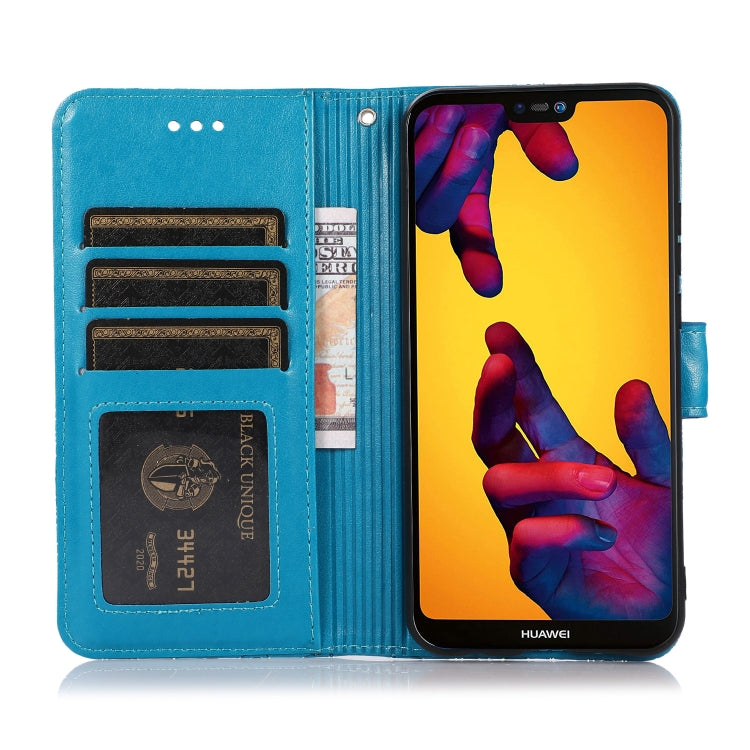 For Huawei P20 lite Skin Feel Embossed Sunflower Horizontal Flip Leather Case with Holder & Card Slots & Wallet & Lanyard