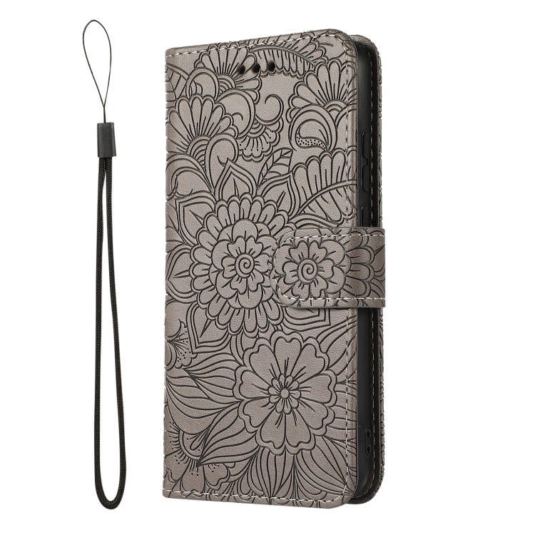 For Huawei P20 lite Skin Feel Embossed Sunflower Horizontal Flip Leather Case with Holder & Card Slots & Wallet & Lanyard