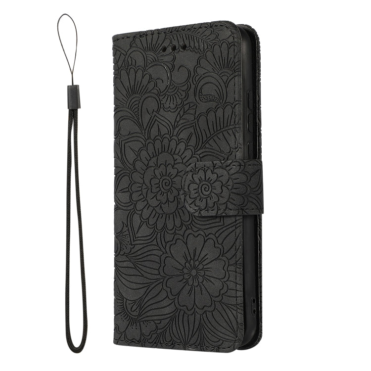 For Huawei P20 lite Skin Feel Embossed Sunflower Horizontal Flip Leather Case with Holder & Card Slots & Wallet & Lanyard