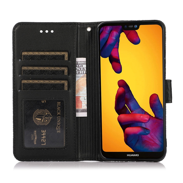 For Huawei P20 lite Skin Feel Embossed Sunflower Horizontal Flip Leather Case with Holder & Card Slots & Wallet & Lanyard