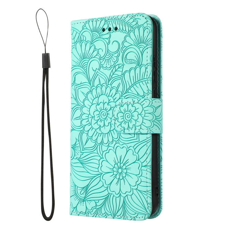 For Huawei P20 lite Skin Feel Embossed Sunflower Horizontal Flip Leather Case with Holder & Card Slots & Wallet & Lanyard