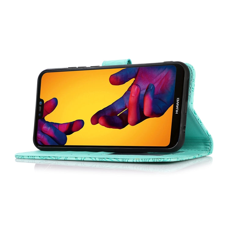 For Huawei P20 lite Skin Feel Embossed Sunflower Horizontal Flip Leather Case with Holder & Card Slots & Wallet & Lanyard