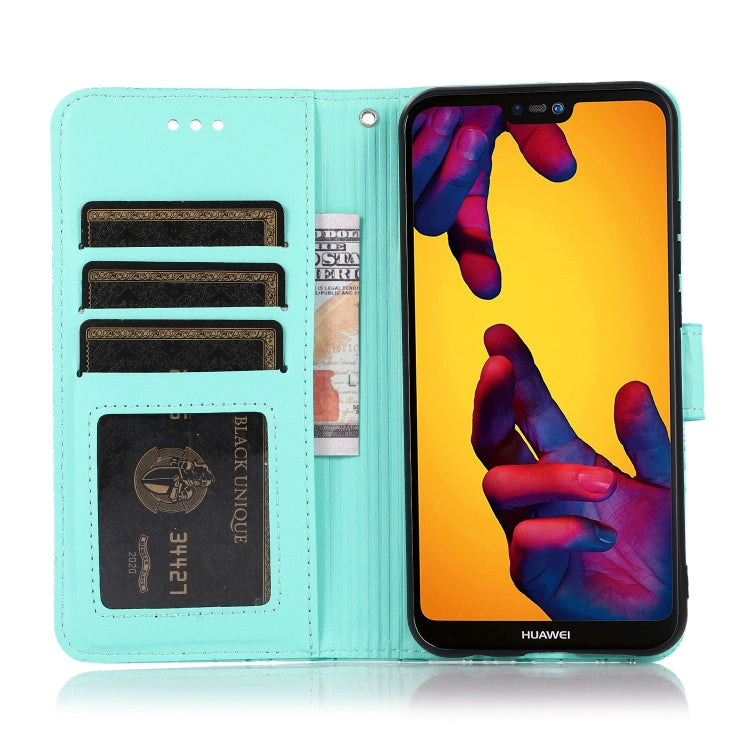 For Huawei P20 lite Skin Feel Embossed Sunflower Horizontal Flip Leather Case with Holder & Card Slots & Wallet & Lanyard