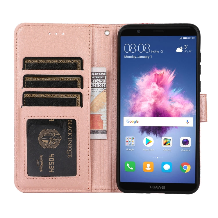 For Honor 7S Skin Feel Embossed Sunflower Horizontal Flip Leather Case with Holder & Card Slots & Wallet & Lanyard