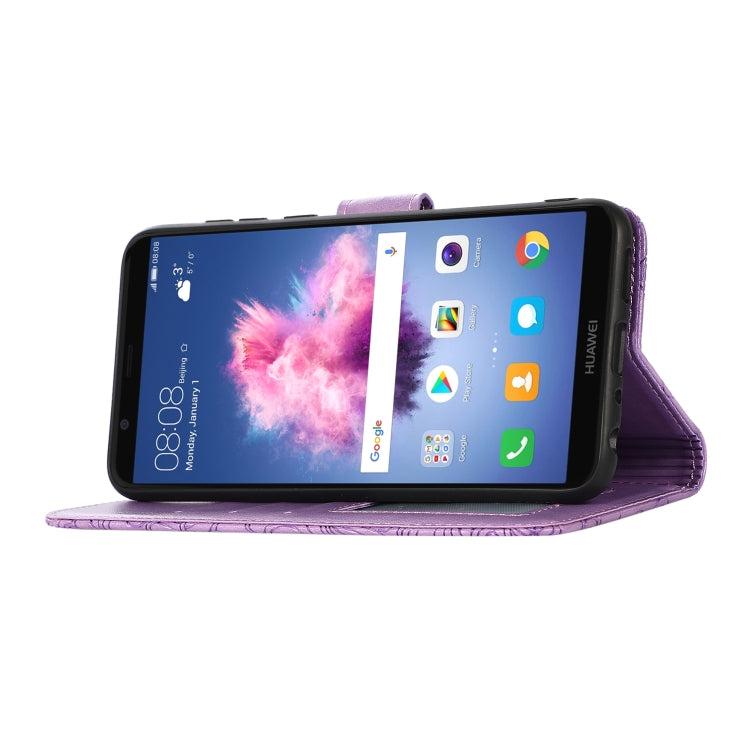 For Honor 7S Skin Feel Embossed Sunflower Horizontal Flip Leather Case with Holder & Card Slots & Wallet & Lanyard
