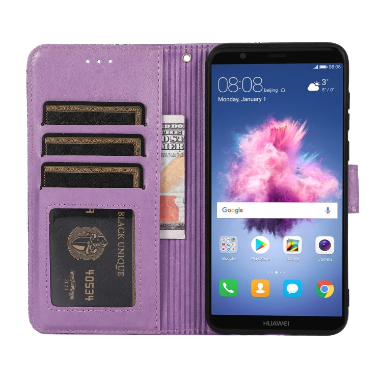 For Honor 7S Skin Feel Embossed Sunflower Horizontal Flip Leather Case with Holder & Card Slots & Wallet & Lanyard