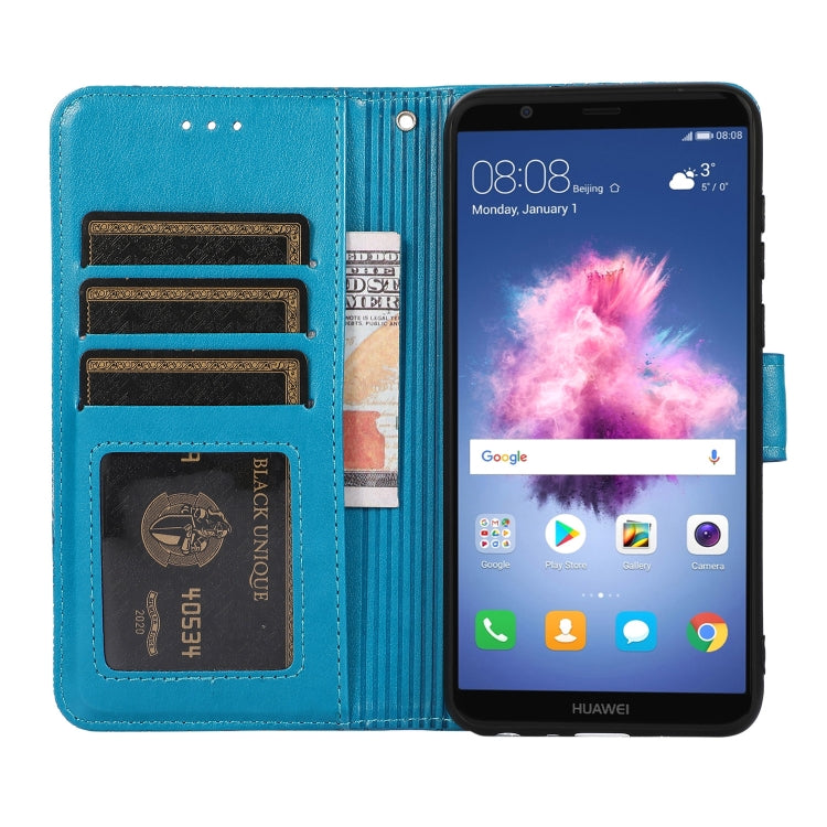 For Honor 7S Skin Feel Embossed Sunflower Horizontal Flip Leather Case with Holder & Card Slots & Wallet & Lanyard