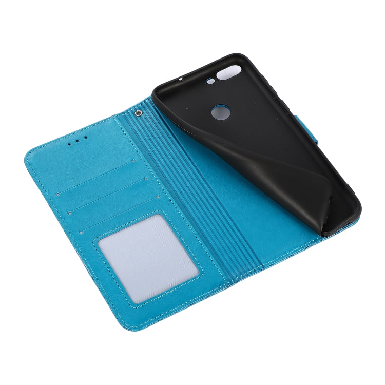 For Honor 7S Skin Feel Embossed Sunflower Horizontal Flip Leather Case with Holder & Card Slots & Wallet & Lanyard