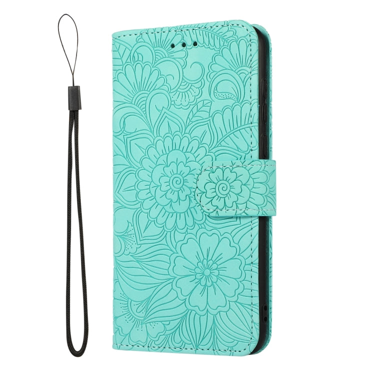 For Honor 7S Skin Feel Embossed Sunflower Horizontal Flip Leather Case with Holder & Card Slots & Wallet & Lanyard