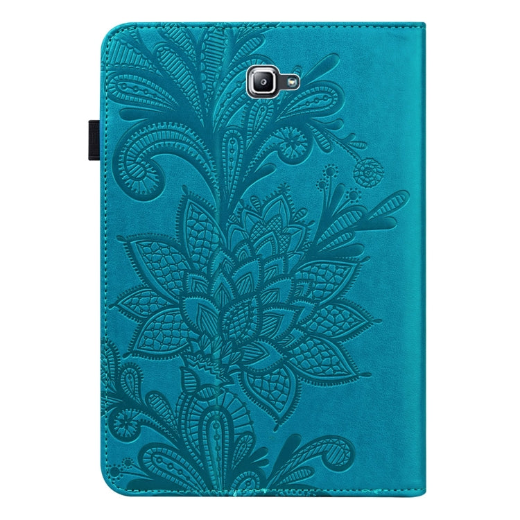 For Samsung Galaxy Tab A A6 10.1 inch 2016 Lace Flower Embossing Pattern Horizontal Flip Leather Case with Holder & Card Slots & Wallet & Photo Frame