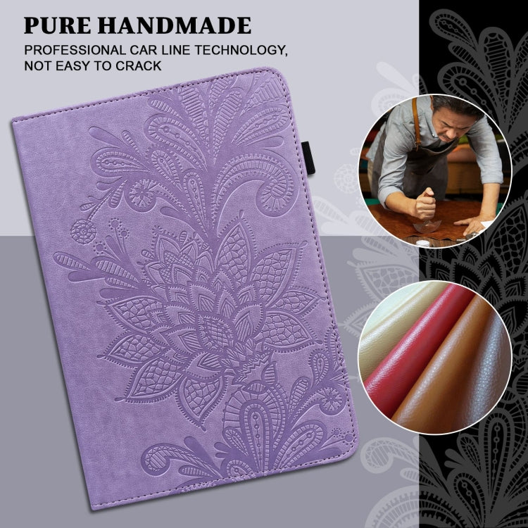 For Samsung Galaxy Tab A A6 10.1 inch 2016 Lace Flower Embossing Pattern Horizontal Flip Leather Case with Holder & Card Slots & Wallet & Photo Frame