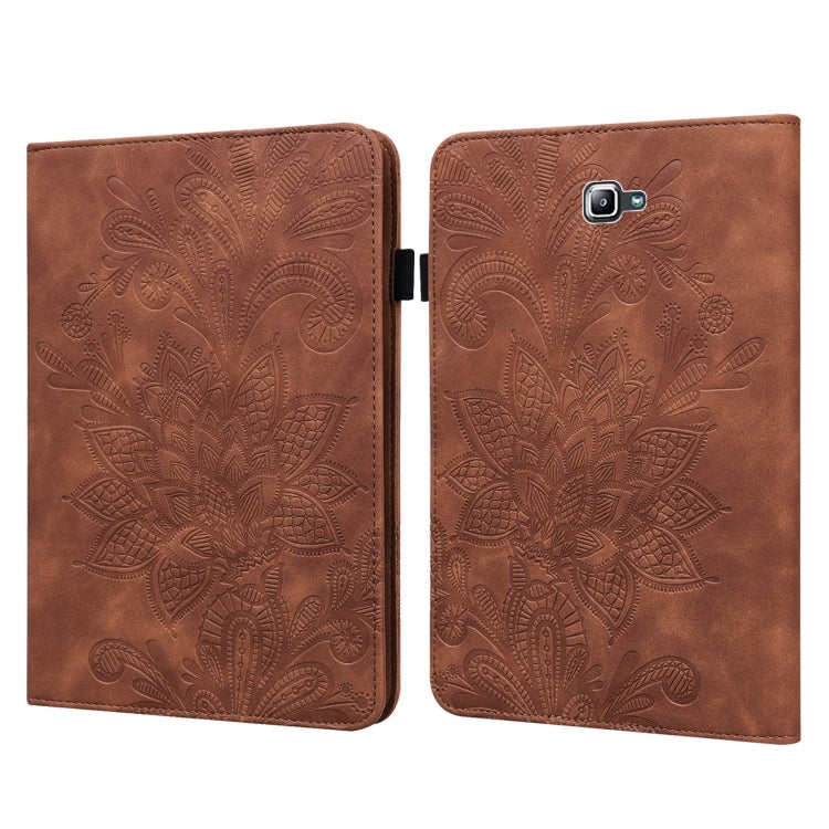 For Samsung Galaxy Tab A A6 10.1 inch 2016 Lace Flower Embossing Pattern Horizontal Flip Leather Case with Holder & Card Slots & Wallet & Photo Frame