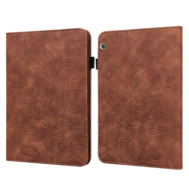 For Huawei MediaPad T5 Lace Flower Embossing Pattern Horizontal Flip Leather Case with Holder & Card Slots & Wallet & Photo Frame