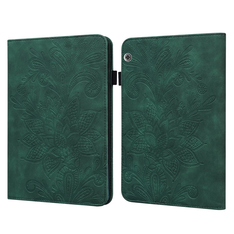 For Huawei MediaPad T5 Lace Flower Embossing Pattern Horizontal Flip Leather Case with Holder & Card Slots & Wallet & Photo Frame