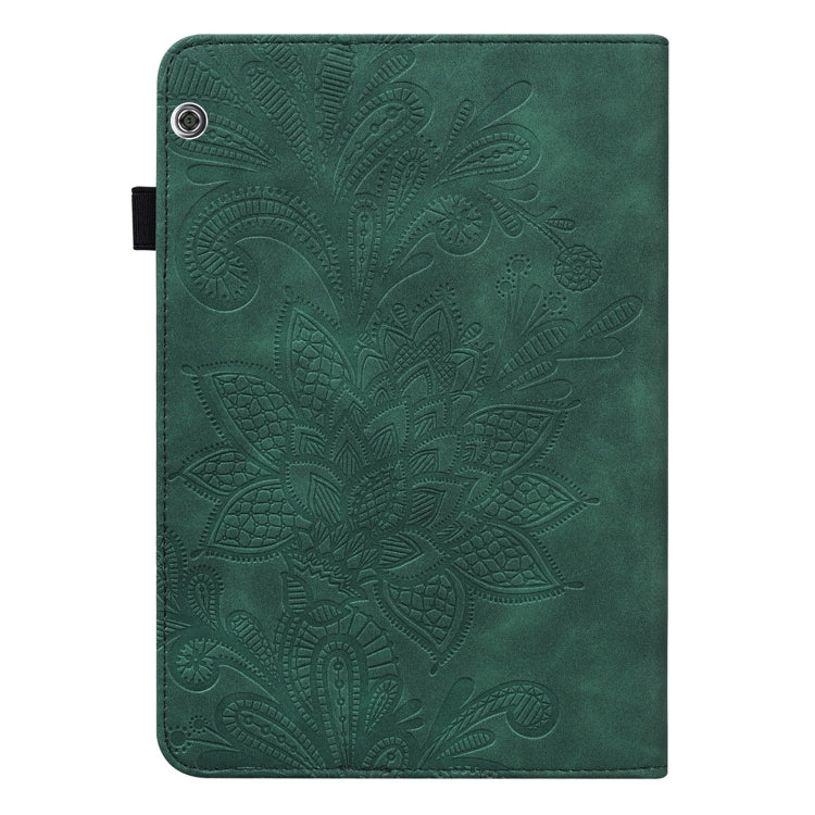 For Huawei MediaPad T5 Lace Flower Embossing Pattern Horizontal Flip Leather Case with Holder & Card Slots & Wallet & Photo Frame