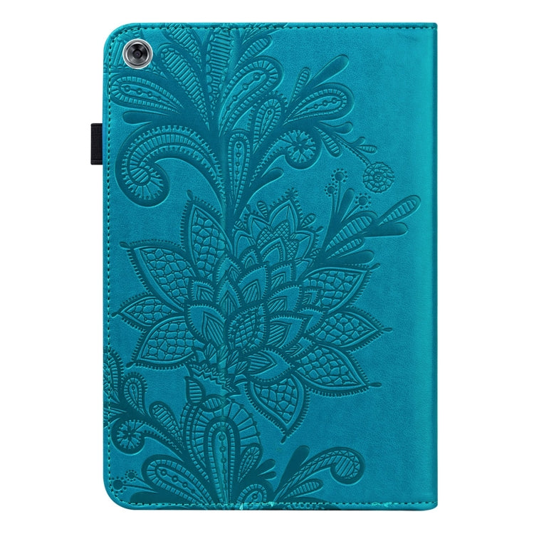 For Huawei MediaPad M5 Lite Lace Flower Embossing Pattern Horizontal Flip Leather Case with Holder & Card Slots & Wallet & Photo Frame