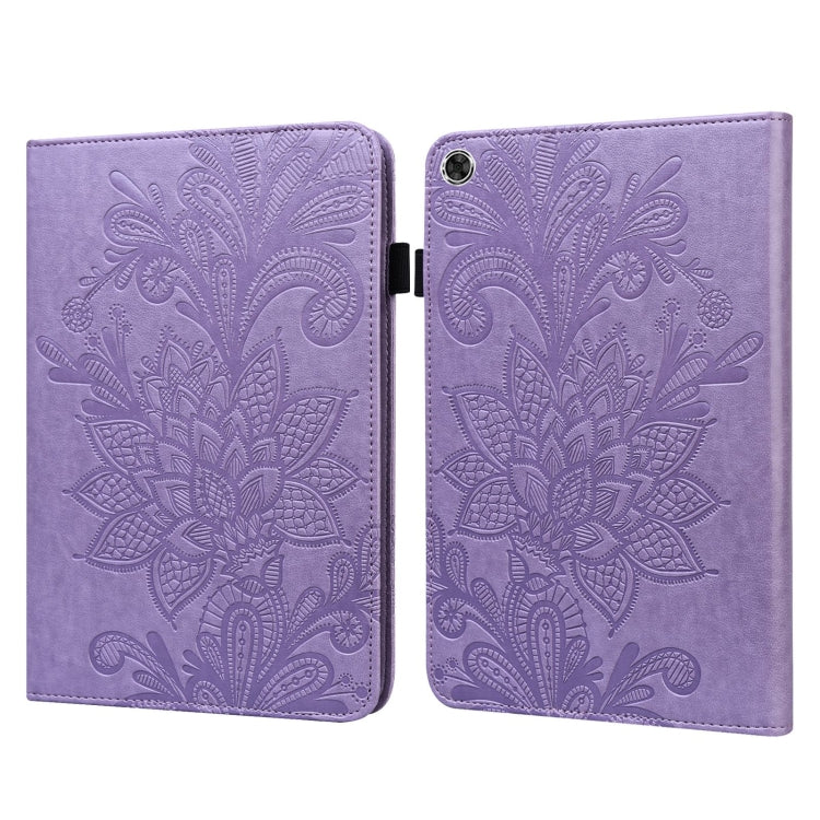 For Lenovo M10 Plus / M10 Plus TB-X606F/TB-606X Lace Flower Embossing Pattern Horizontal Flip Leather Case with Holder & Card Slots & Wallet & Photo Frame