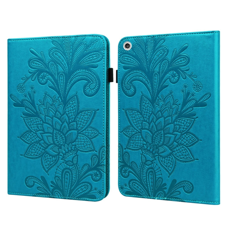 For Lenovo M10 FHD REL Lace Flower Embossing Pattern Horizontal Flip Leather Case with Holder & Card Slots & Wallet & Photo Frame