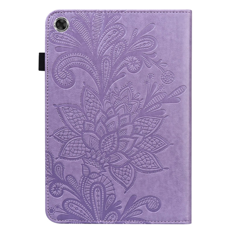 For Lenovo Tab M8 8505X Lace Flower Embossing Pattern Horizontal Flip Leather Case with Holder & Card Slots & Wallet & Photo Frame