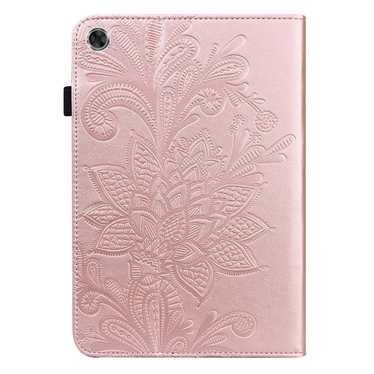 For Lenovo Tab M8 8505X Lace Flower Embossing Pattern Horizontal Flip Leather Case with Holder & Card Slots & Wallet & Photo Frame
