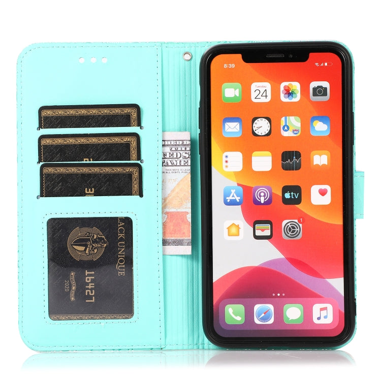 For iPhone 12 Pro Skin Feel Embossed Sunflower Horizontal Flip Leather Case with Holder & Card Slots & Wallet & Lanyard
